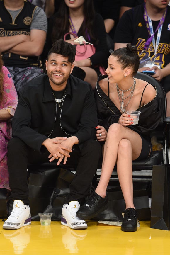 Celebrities At The Los Angeles Lakers Game