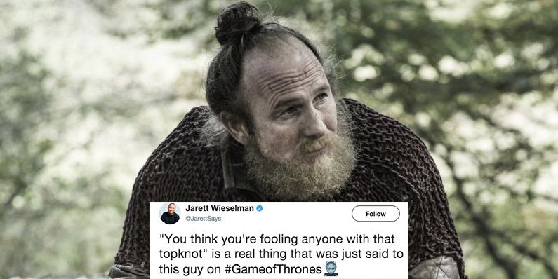 Game Of Thrones Top Knot Joke Game Of Thrones Top Knot Reactions