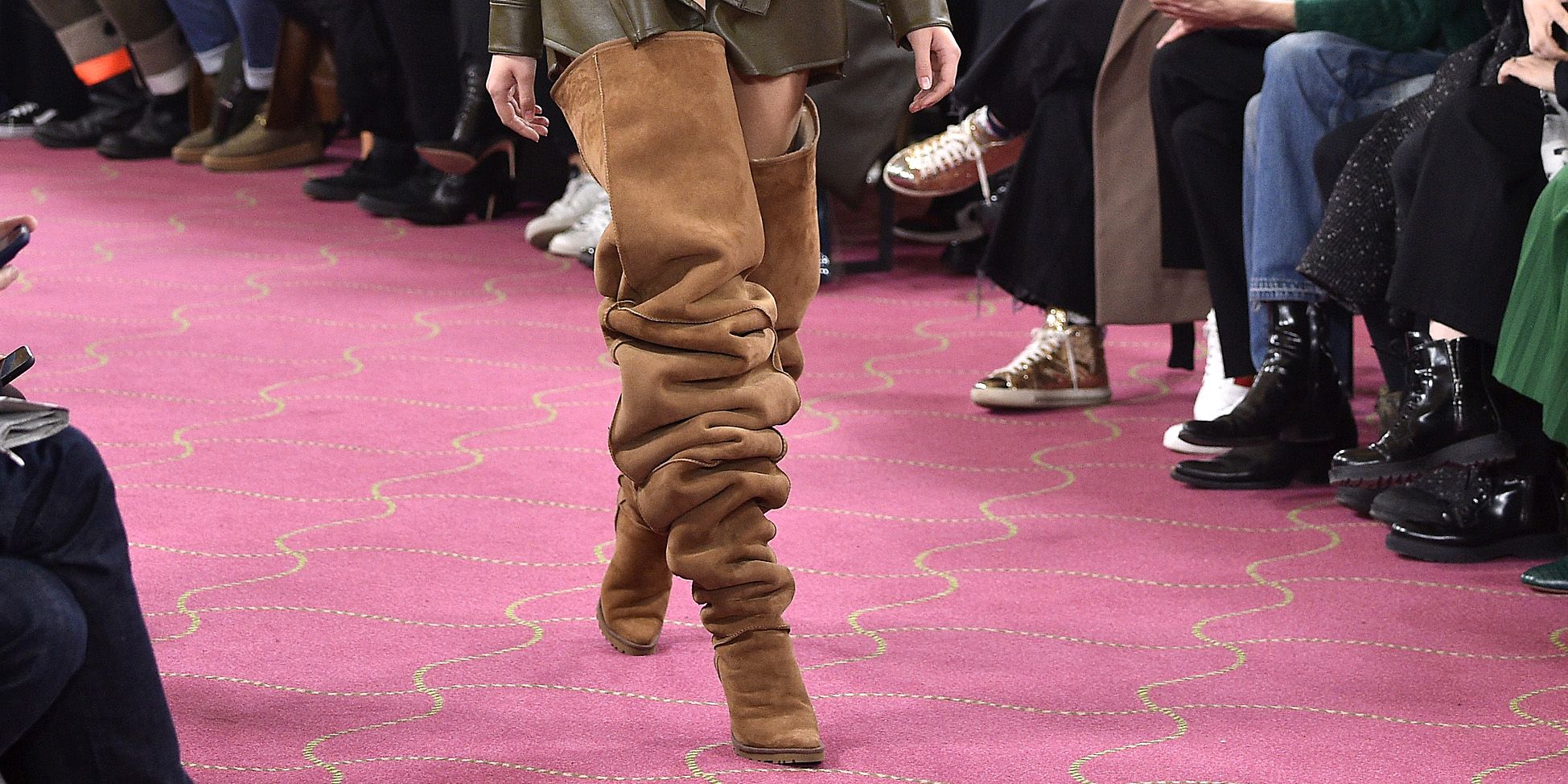 Thigh-High Ugg Boots Paris Fashion Week 