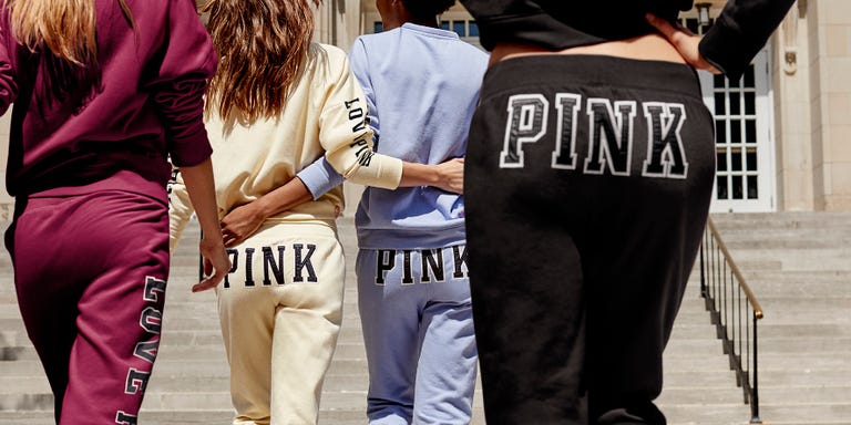 pink black sweatpants