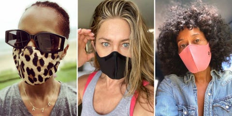 celebrities in face masks