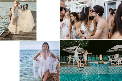 Wedding dress, Clothing, Photograph, Dress, Bridal clothing, Bride, Fashion, Gown, Fun, Leisure, 