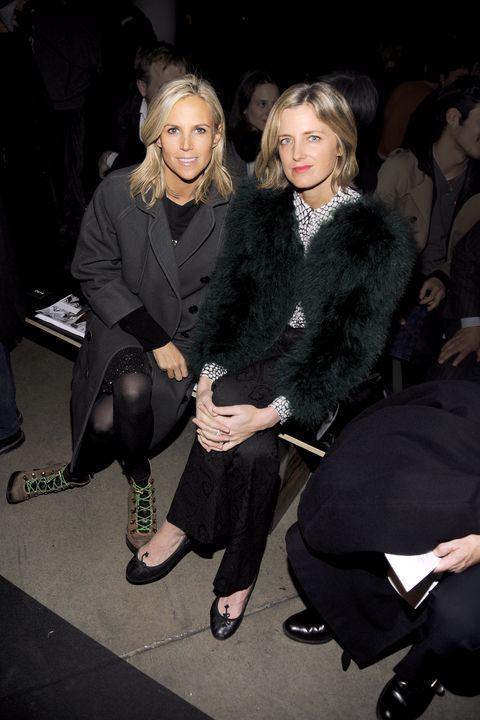 new york city, ny   february 17 tory burch and amanda brooks attend proenza schouler fall 2010 collection at mil on february 17, 2010 in new york city photo by billy farrell patrick mcmullan via getty images