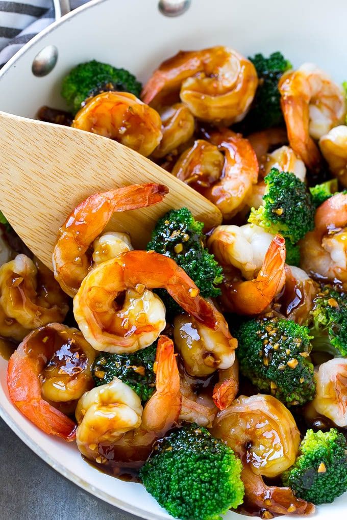 25 Easy Healthy Dinner Recipes - Honey Garlic Shrimp Stir Fry