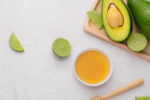 avocado and honey to be used for a face mask
