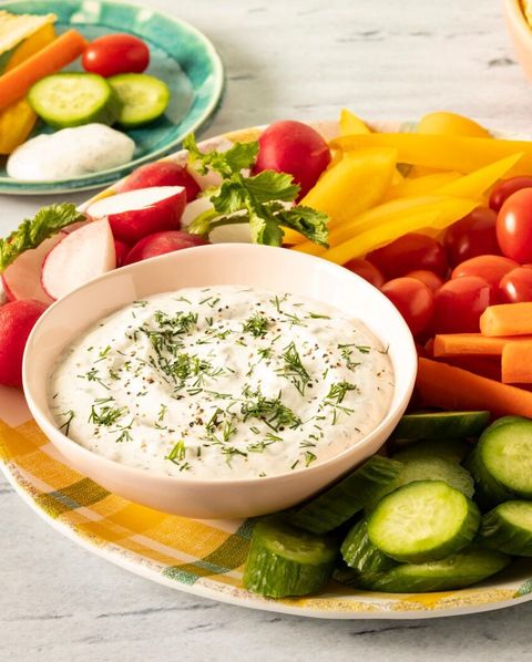 vegetables with dill dip