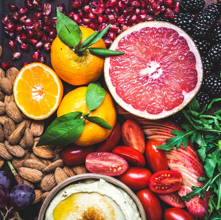 Healthy Vegan Snack Board Pink Grapefruit