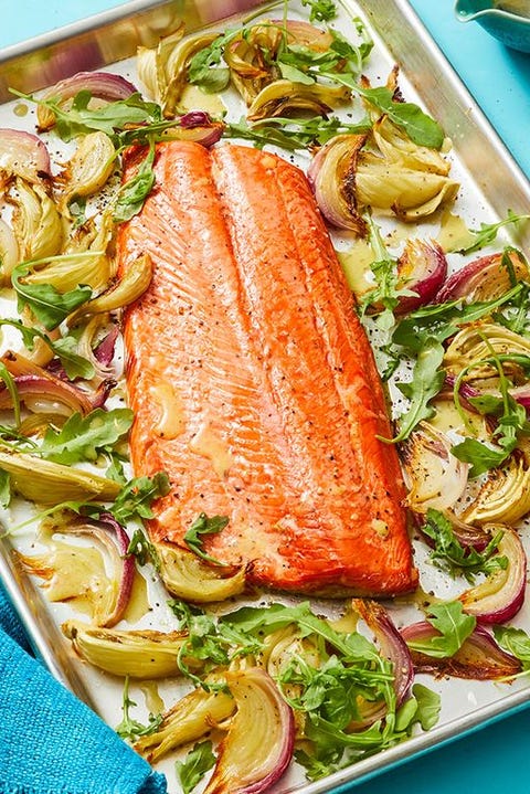 heart healthy recipes oven roasted salmon with charred lemon vinaigrette