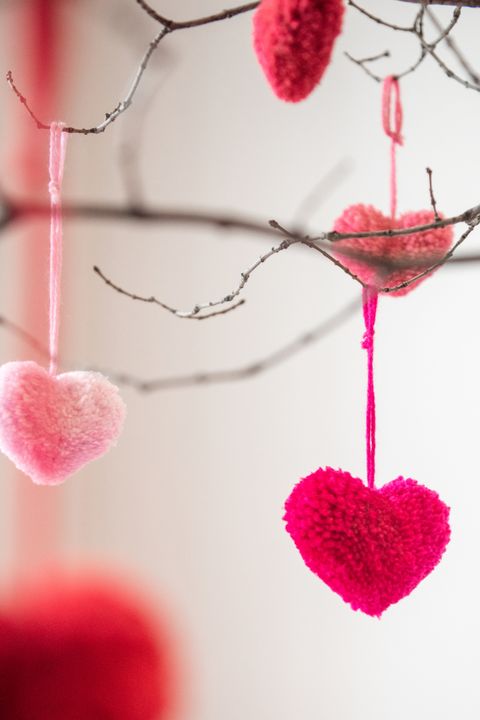 heart pom poms romantic bedroom ideas