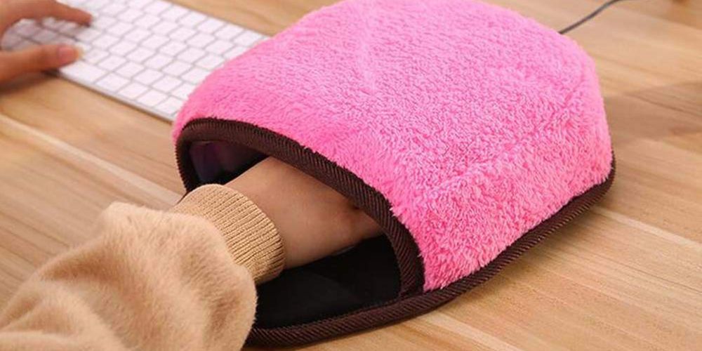 1PC portable usb heating sheet warm hand mouse pad carbon fiber heating film sa 