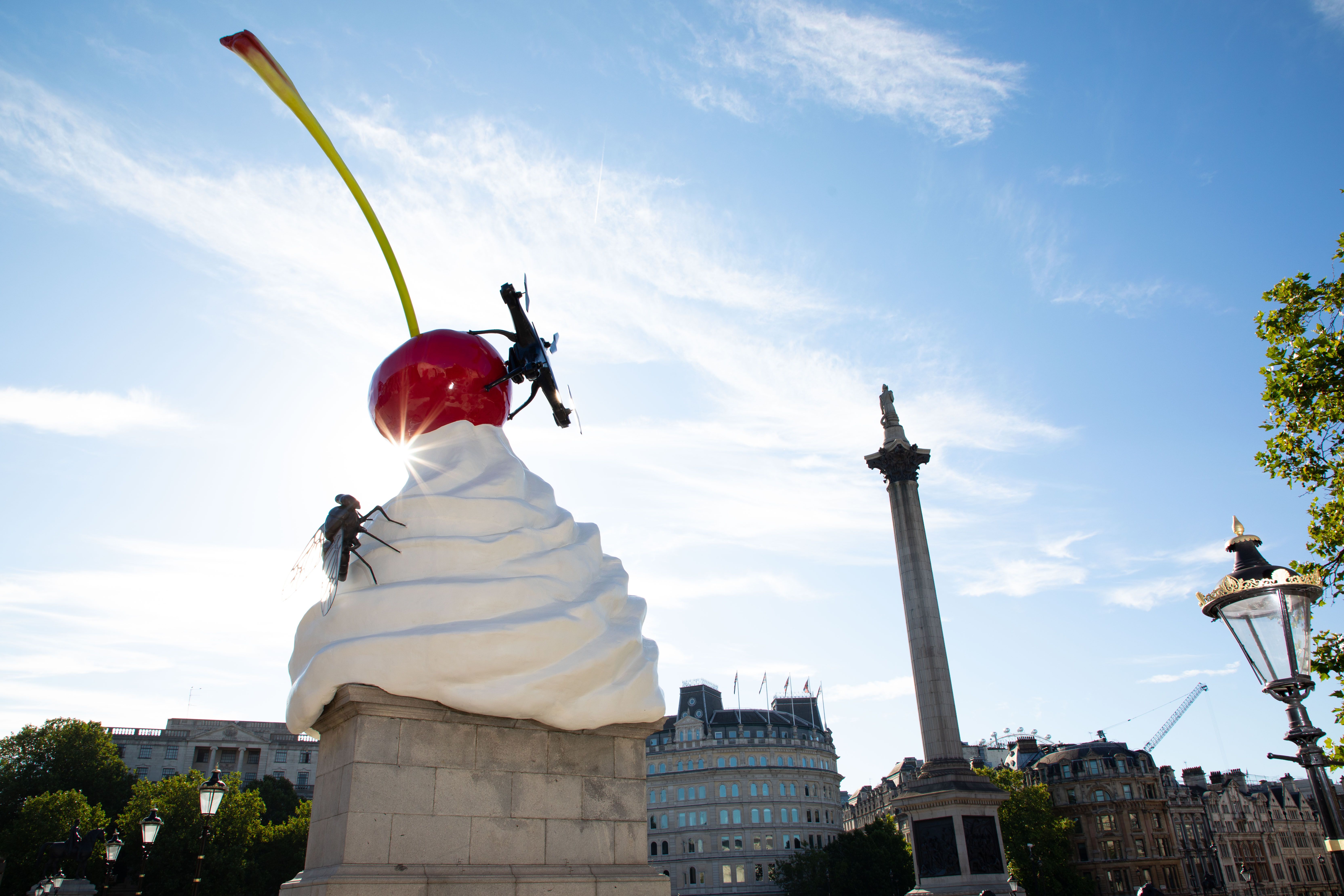 A Giant Sculpture Of Whipped Cream Has Been Unveiled In Trafalgar Square