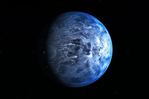 The Fermi Paradox Could Explain Why We Haven’t Found Aliens Yet this illustration shows hd 189733b, a huge gas giant that orbits very close to its host star hd 189733 the planet's atmosphere is scorching with a temperature of over 1000 degrees celsius, and it rains glass, sideways, in howling 7000 kilometre per hour winds at a distance of 63 light years from us, this turbulent alien world is one of the nearest exoplanets to earth that can be seen crossing the face of its star by observing this planet before, during, and after it disappeared behind its host star during orbit, astronomers were able to deduce that hd 189733b is a deep, azure blue — reminiscent of earth's colour as seen from space