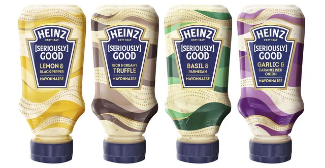 heinz’s new flavoured mayonnaises includes garlic and caramelised onion