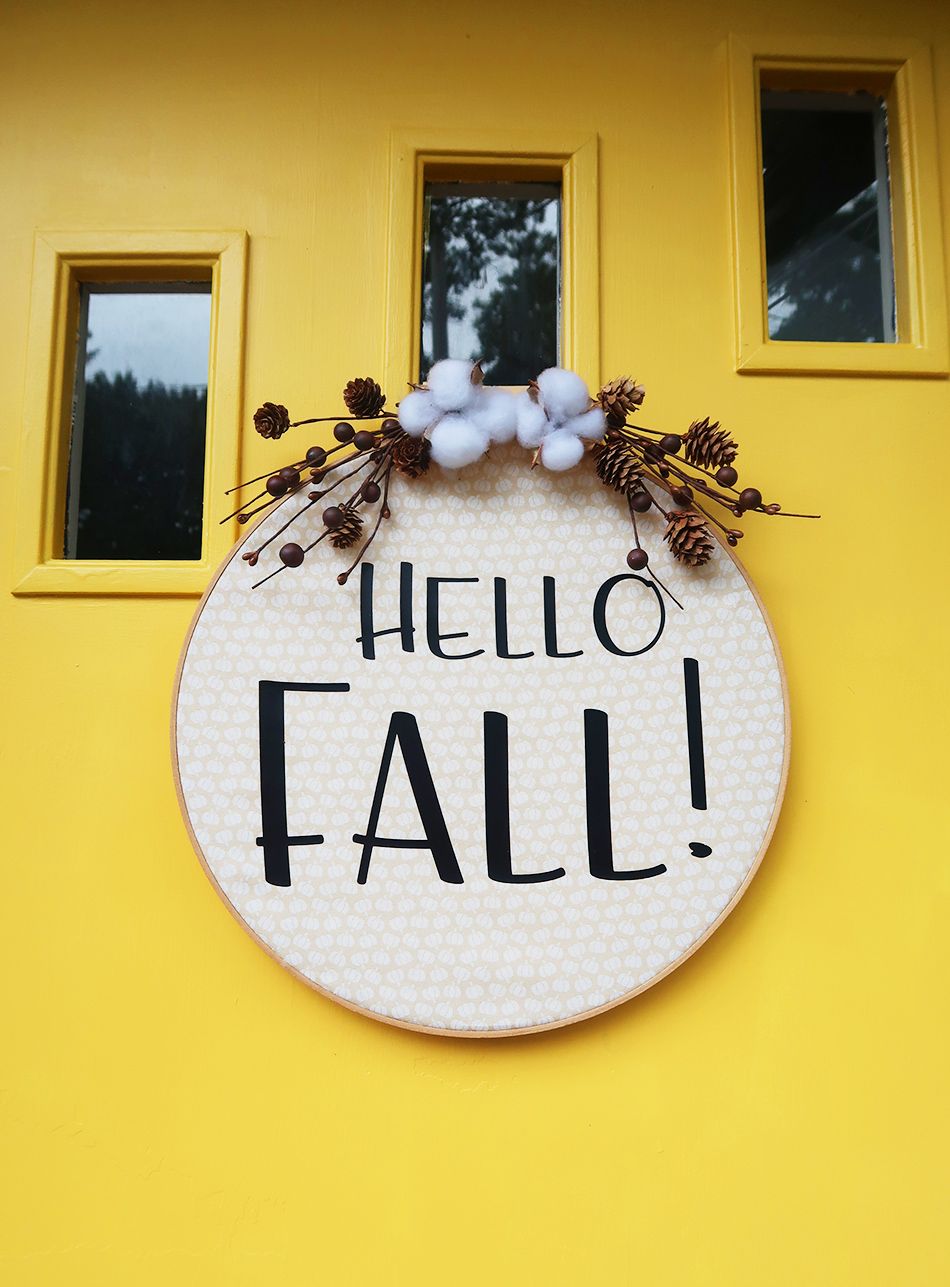 Autumn Front door Porch decor Hello Fall Fall Door Hanger Ready to ship Hello Pumpkin Door Hanger custom personalized