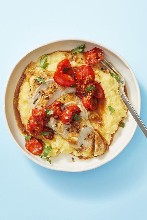 herb roasted chicken and cherry tomatoes