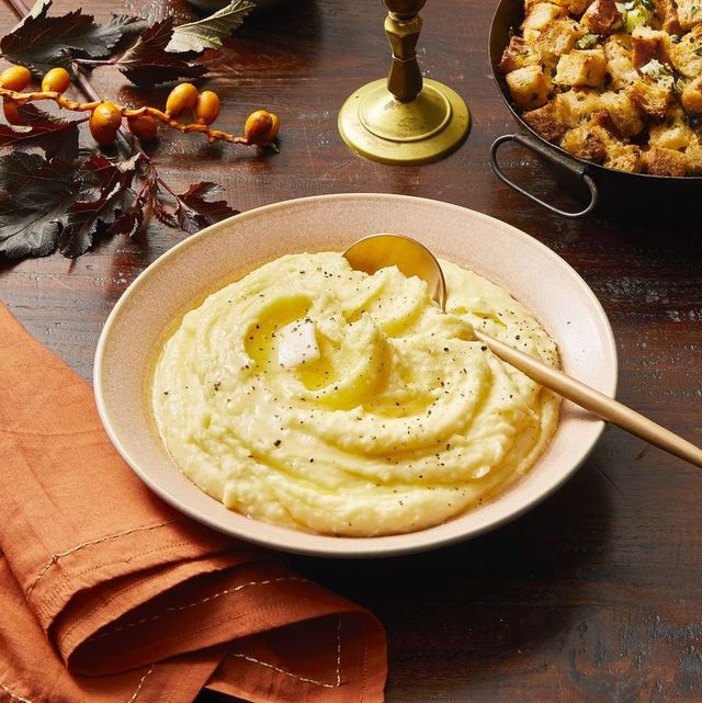 herbed mashed potatoes in a bowl