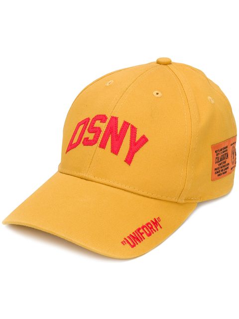 Cap, Clothing, Orange, Yellow, Baseball cap, Trucker hat, Headgear, Fashion accessory, Font, Hat, 