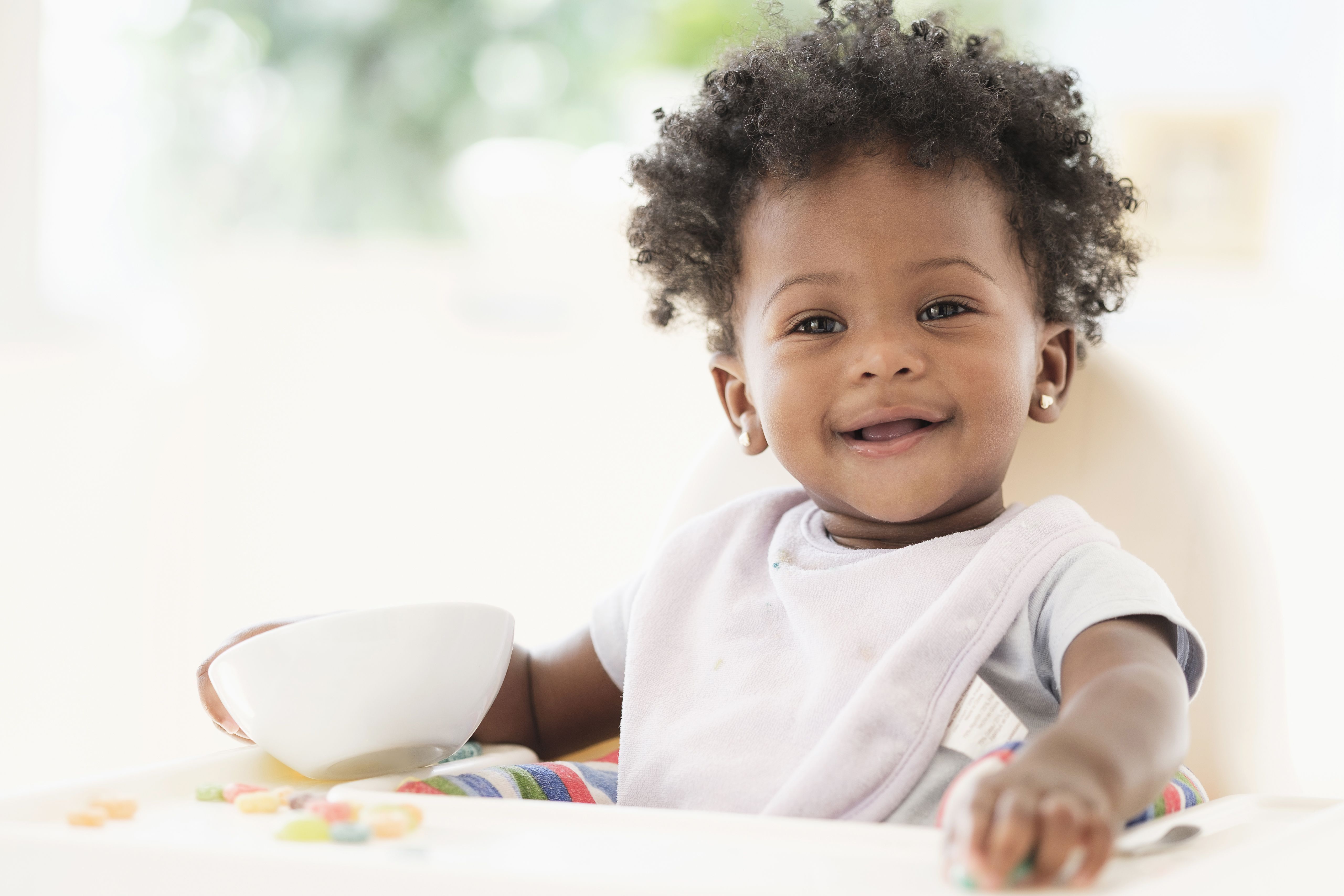 baby in high chair