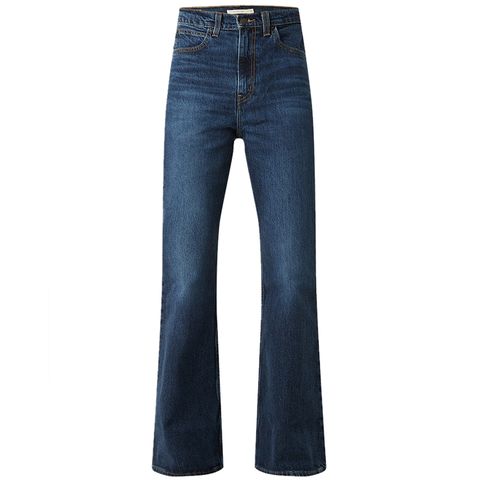 high waist flared jeans donkere wassing van levi's via de bijenkorf
