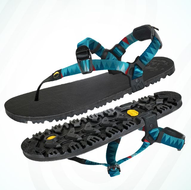 blue strap sandals