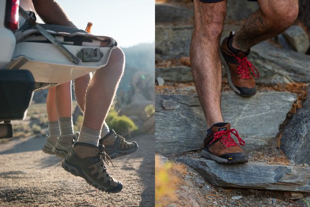 people wearing hiking shoes and hiking boots