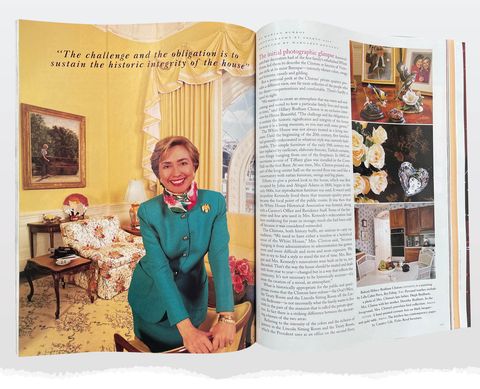 the clinton era white house designed by kaki hockersmith, as seen in house beautiful's march 1994 issue