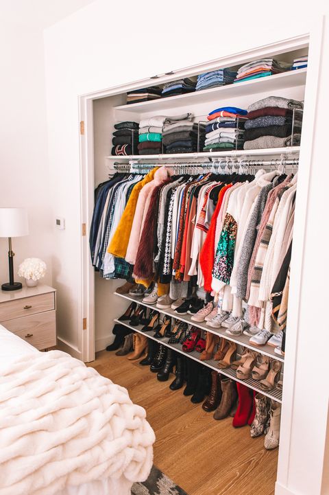 30 Best Closet Organizing Ideas How, Bedroom Wall Shelves For Clothes