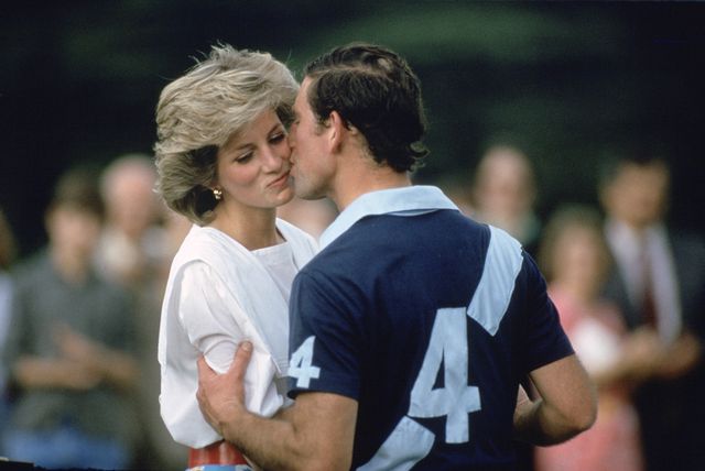 cirencester, united kingdom   june 30  prince charles,the prince of wales kissing princess diana at prizegiving after a polo match at cirencester  photo by tim graham photo library via getty images