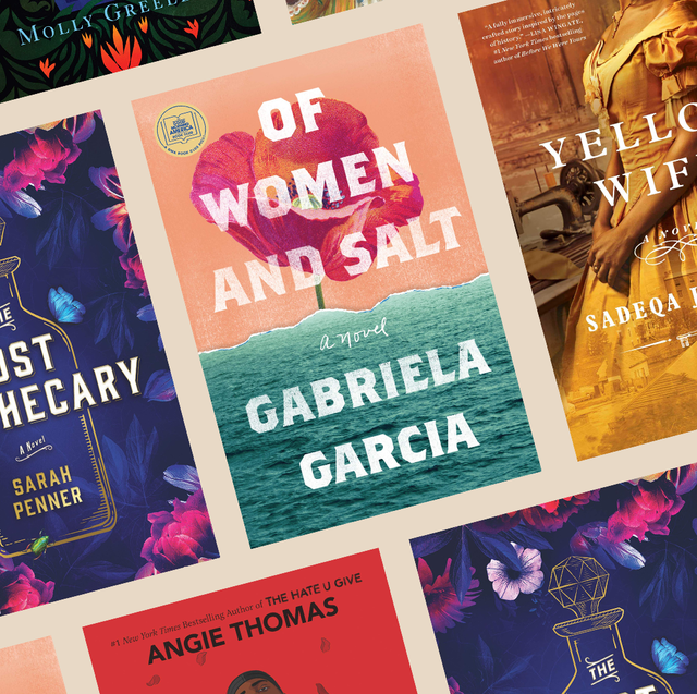 the book covers of 'of women and salt' 'yellow wife' and others collaged