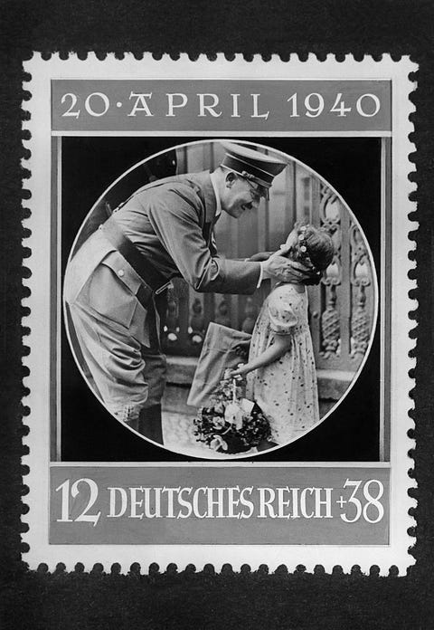 Hitler, Adolf - Politician, NSDAP, Germany*20.04.1889-30.04.1945+Stamp issued at the event of Hitler's birthday - 1940- Photographer: Presse-Illustrationen Heinrich Hoffmann- Vintage property of ullstein bild