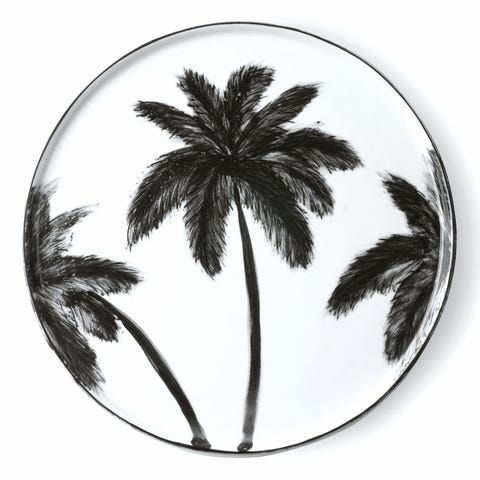 Vajilla pintada a mano con palmeras vajilla pintada a mano con palmeras