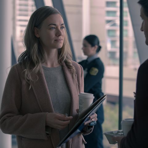 the handmaids tale    mayday   episode 313    with her plan in place, june reaches the point of no return on her bold strike against gilead and must decide how far shes willing to go serena joy and commander waterford attempt to find their way forward in their new lives serena yvonne strahovski and mark sam jaeger, shown photo by jasper savagehulu