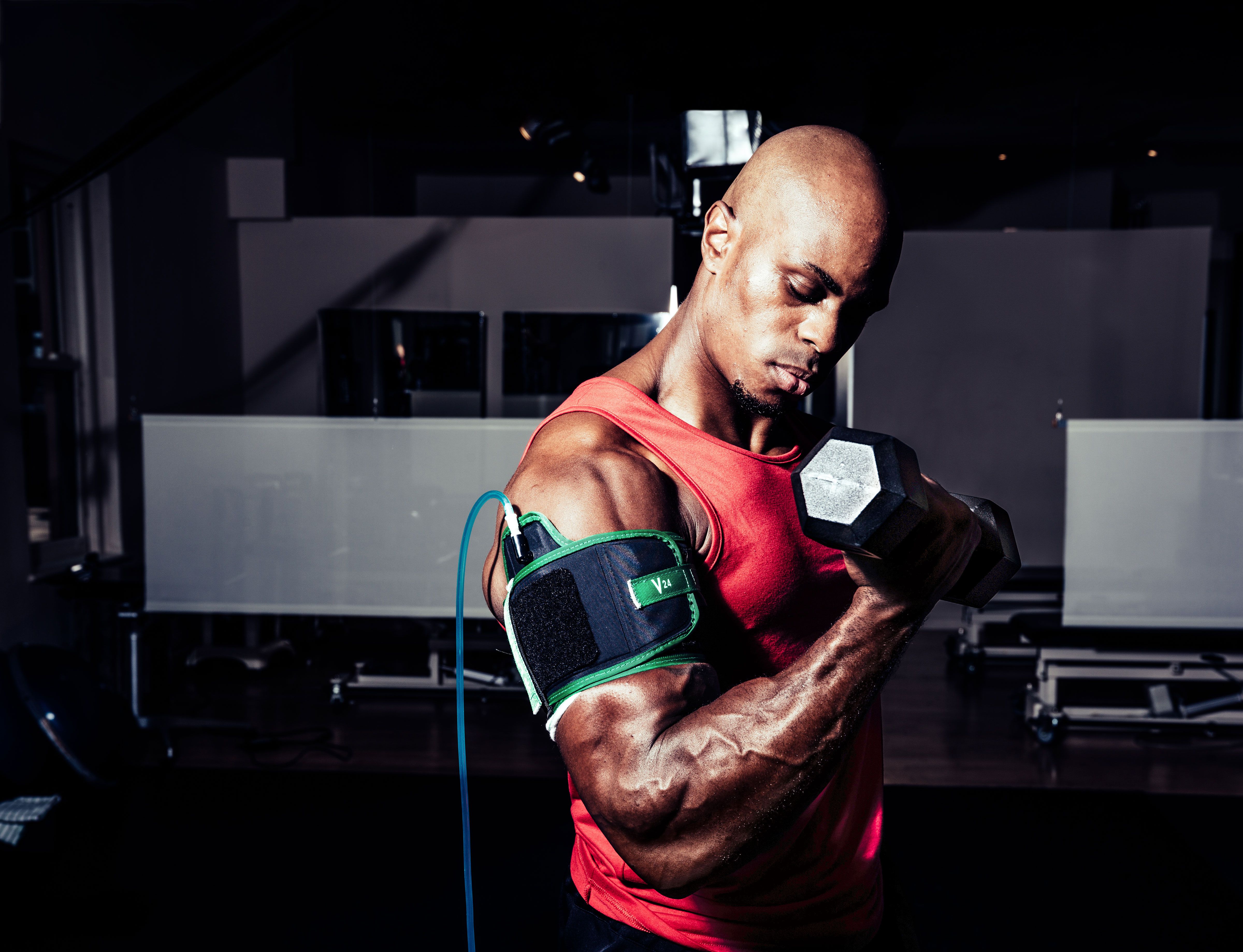 BLUE MAX-BICEP STRAP Max Bicep Blood Flow Restriction Occlusion Training 