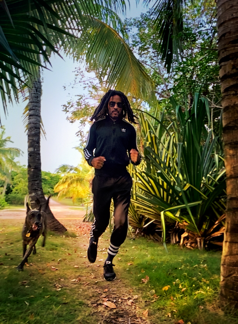 kravitz running with dog