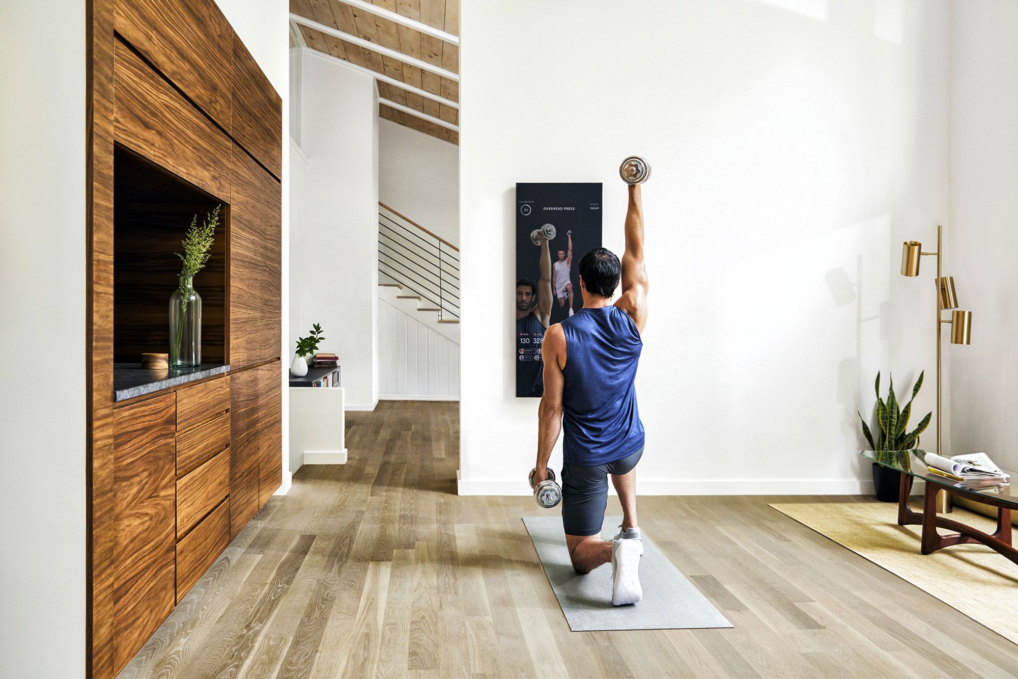 new workout machine on wall