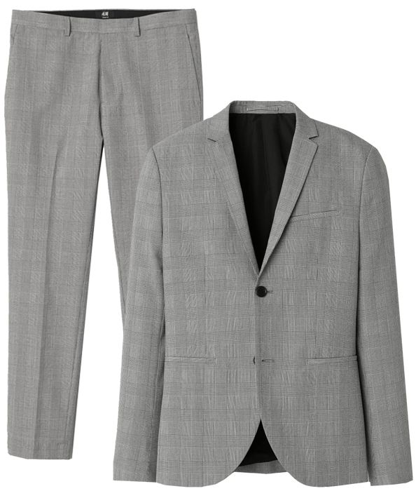 H&M Suit Trouser light grey casual look Fashion Suits Suit Trousers 