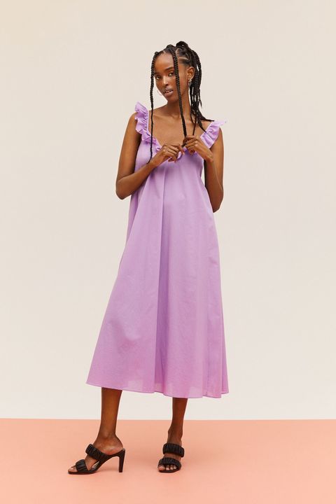 optocht Naar behoren Omgaan met Deze paarse maxijurk van H&M vliegt de winkels uit!