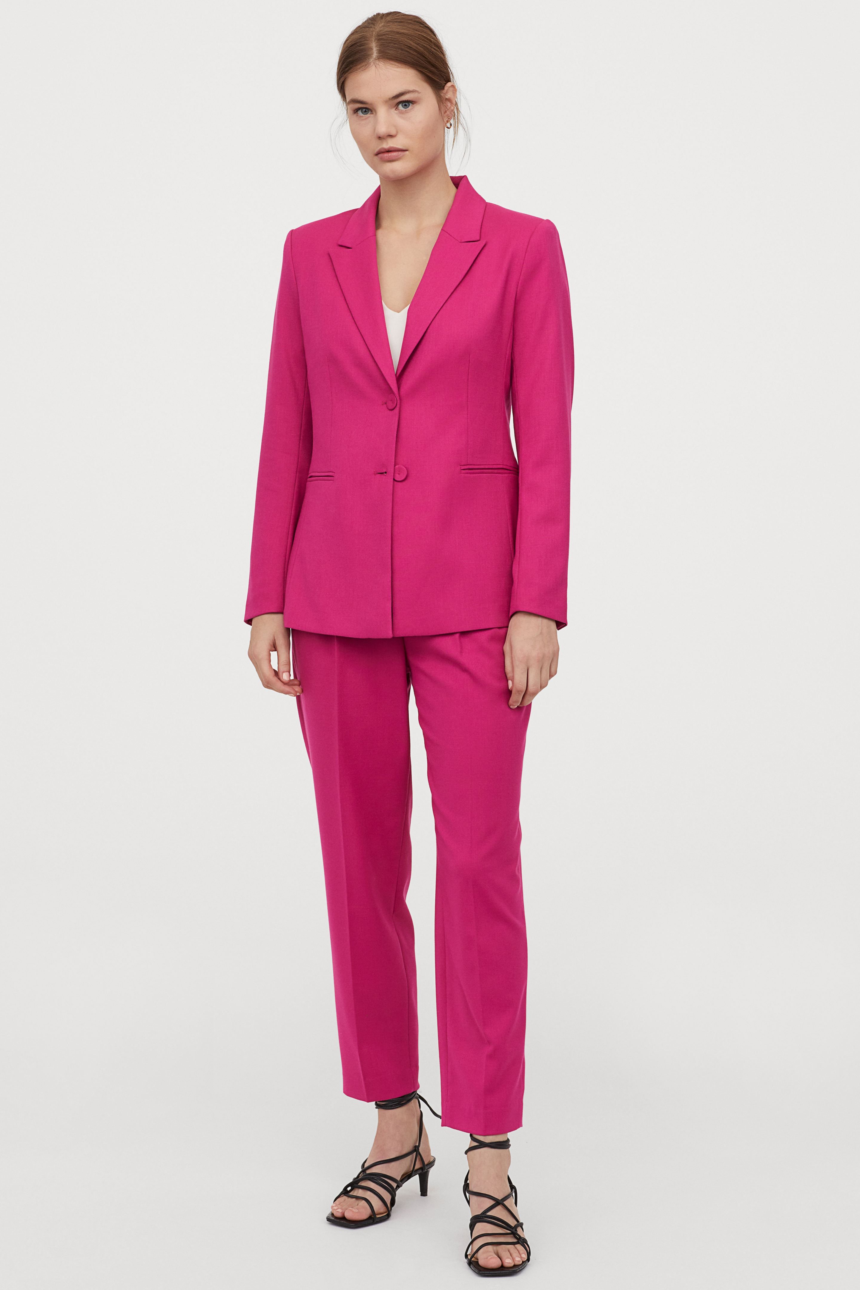 Tagliatore Cotton Double-breasted Trouser Suit in Pink Womens Clothing Suits Trouser suits 