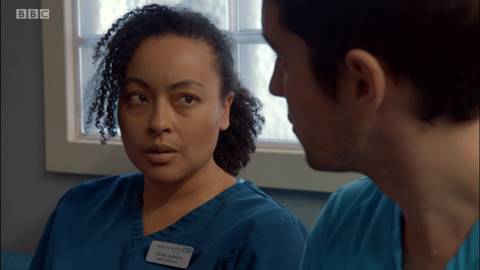 Holby City airs another voicemail twist for Donna and Cameron