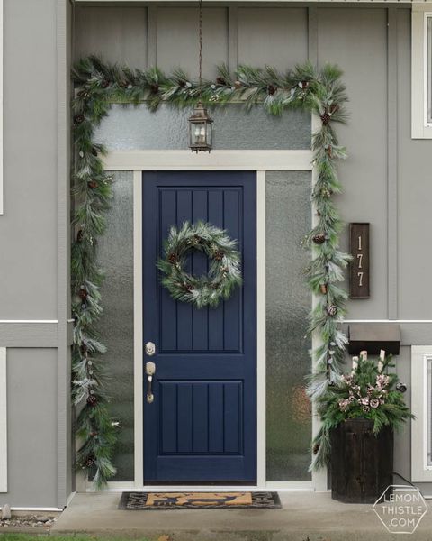 modern entryway outdoor christmas decorations