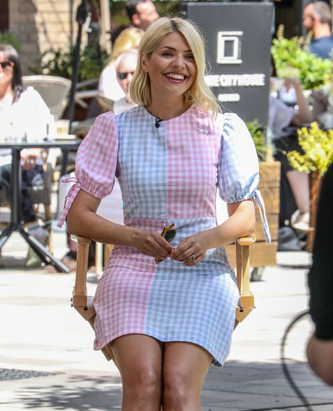 holly willoughby seen outside the itv studios in london
