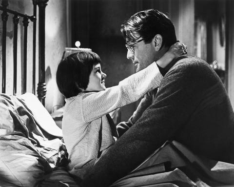 Gregory Peck and Mary Badham in To Kill a Mockingbird Gregory Peck and Mary Badham in To Kill a Mockingbird