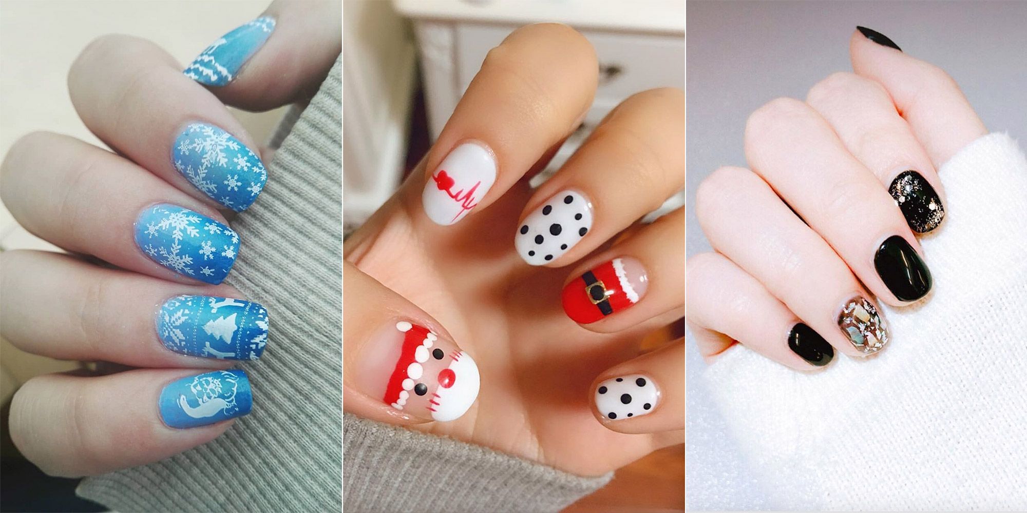 Uñas de Navidad: 50 ideas de manicuras navideñas