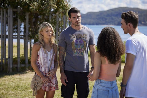 EMBARGO 02/05/2022 Jasmine Delaney, Cash Newman, Rose Delaney and Xander Delaney in Home and Away embargo 02052022 jasmine delaney, cash newman, rose delaney and xander delaney in home and away