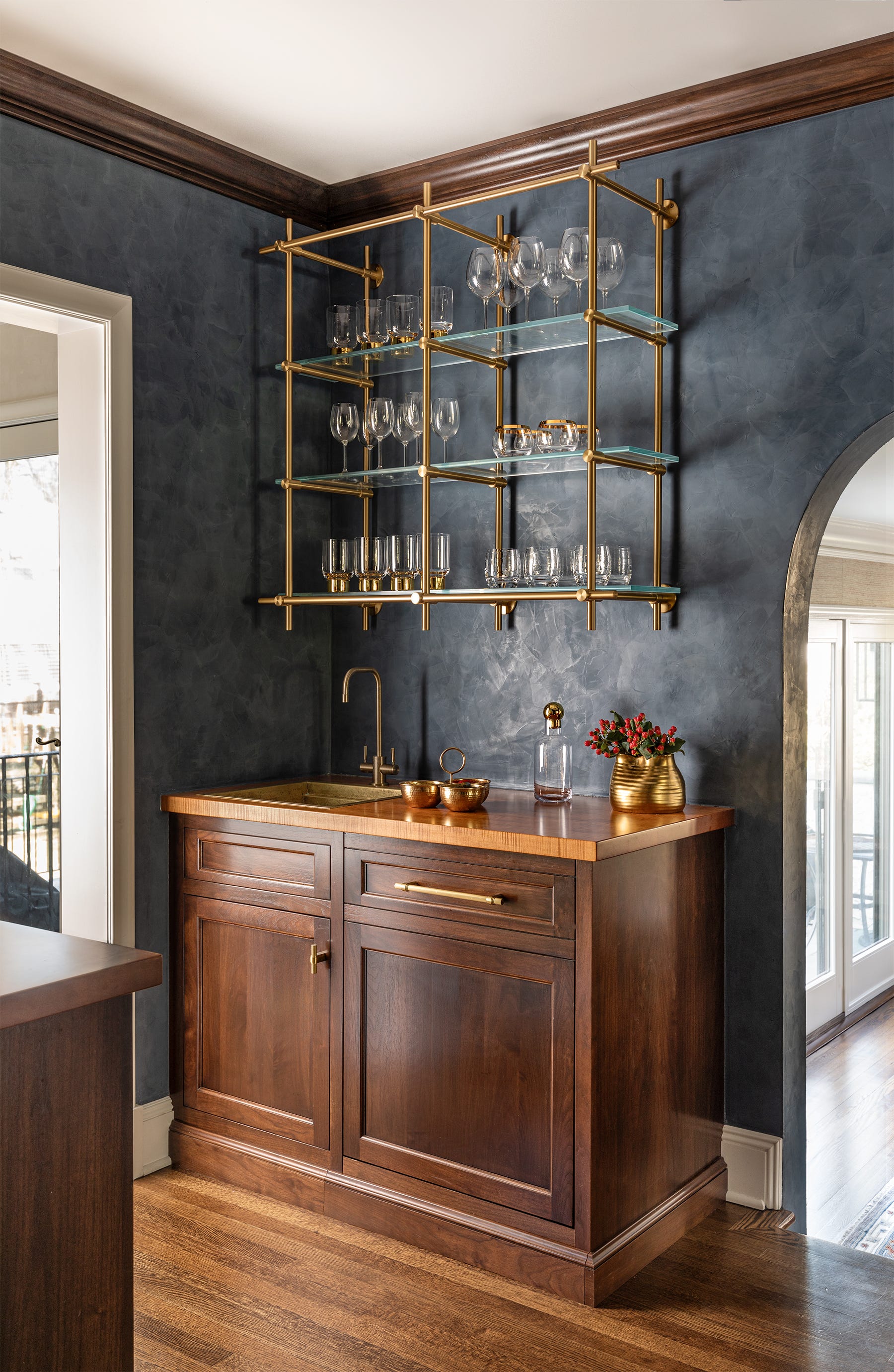 corner wet bar designs