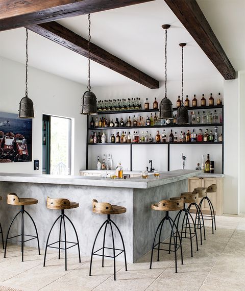 Home Bar Ideas Cool Designs, Floor Mounted Bar Stool Basement