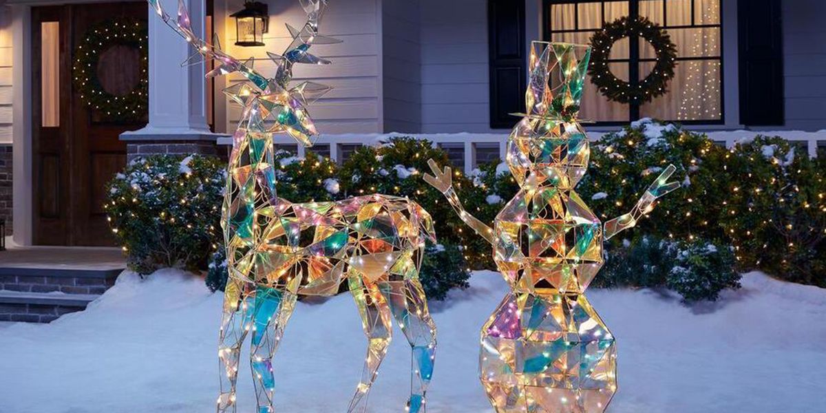 Home Depot Is Ing An Iridescent Reindeer And Snowman For A Sparkling Christmas - Christmas Outdoor Decorations Home Depot