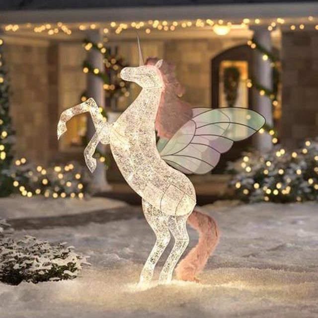 6 foot light led unicorn christmas decoration from home depot home accents holiday