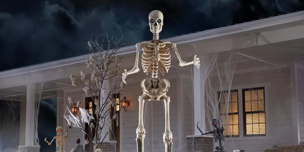Home Depot's 12-Foot-Tall Skeleton Is Back In Stock, In Case You Missed