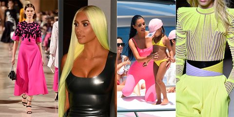 Kim Kardashian colores neón